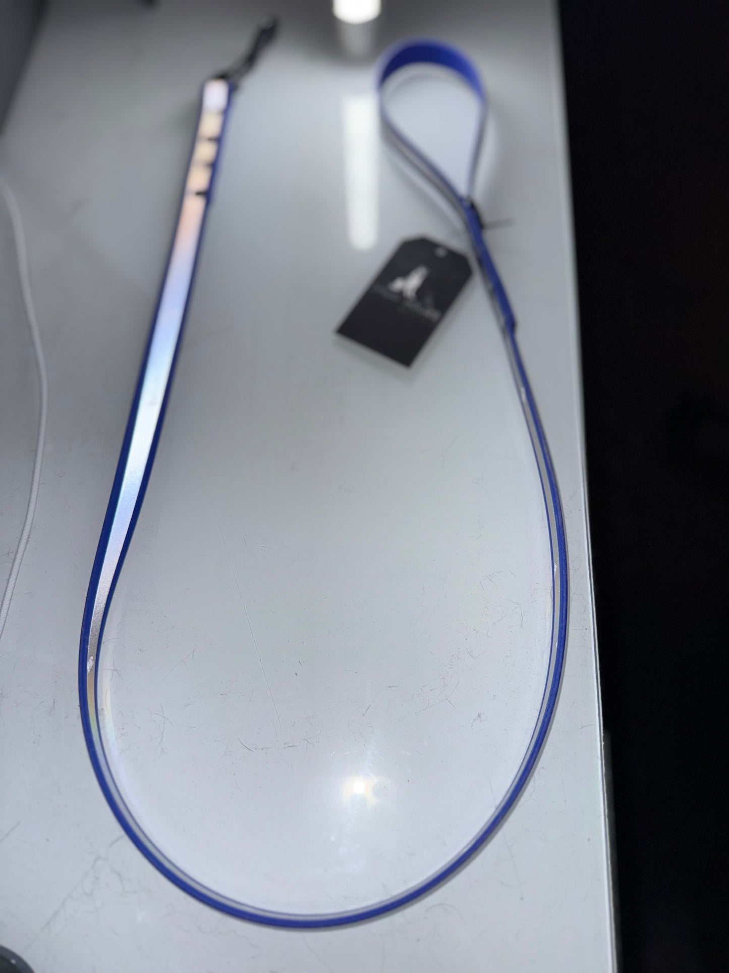 4’ Blue Reflective Biothane leash