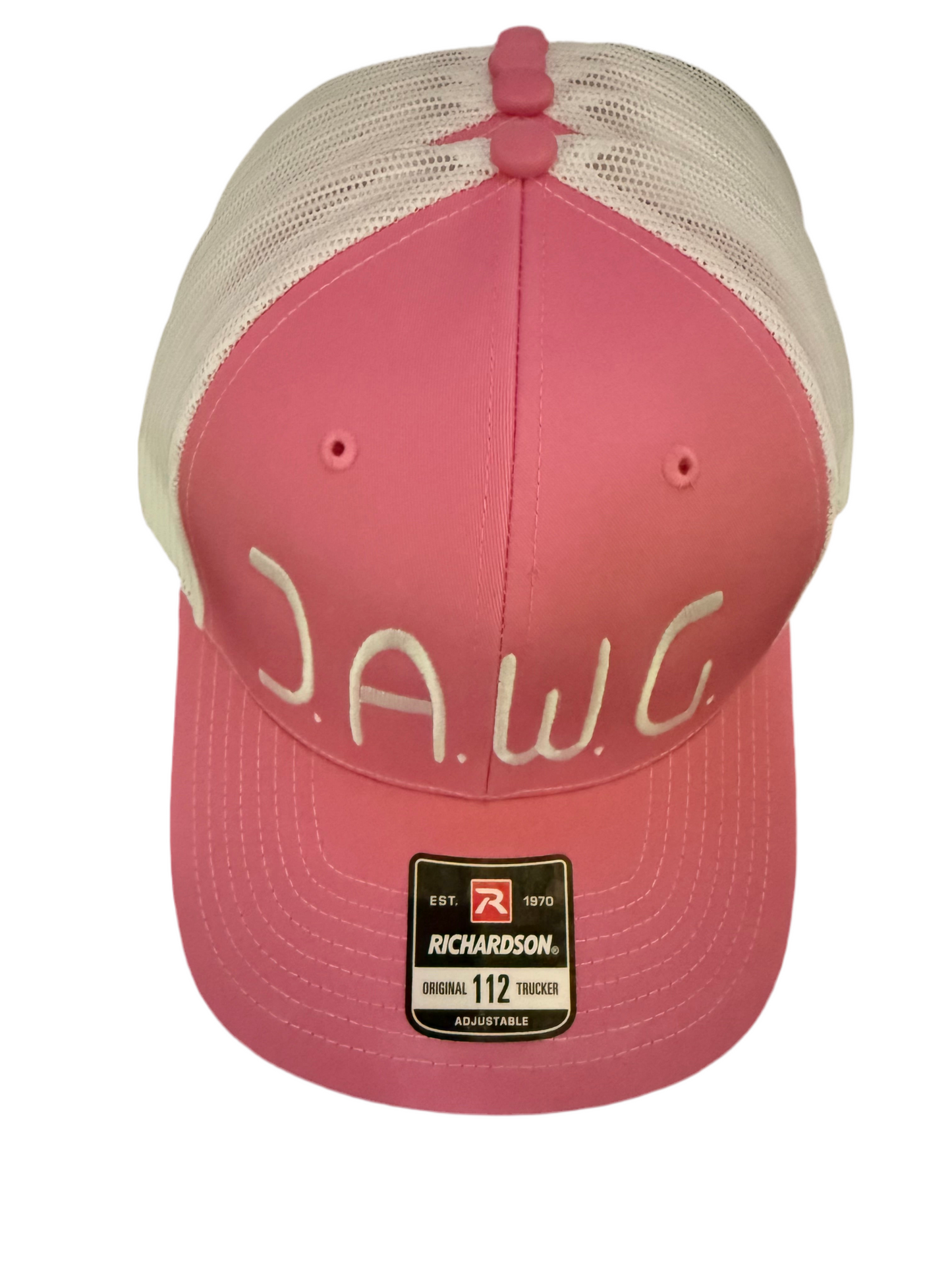 Pink & White Trucker