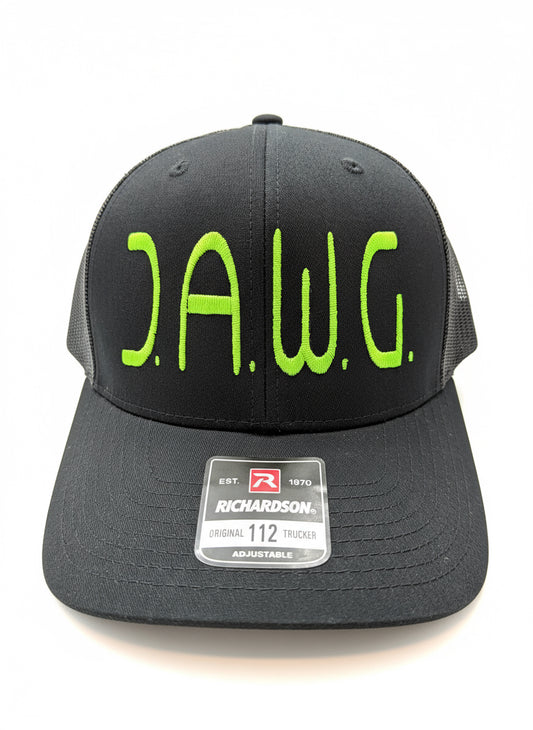 Black & Green Trucker